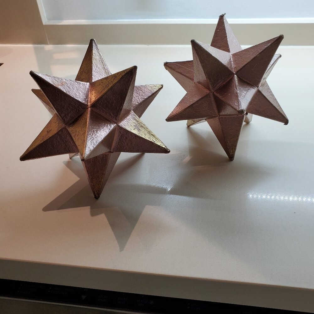 SET OF TWO CHRISTMAS STARS